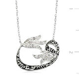 Gümüş Lale Vav Kadın Kolye