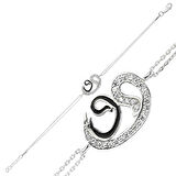 Gümüş İki Vavlı Kadın Bileklik