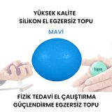 Silikon El Egzersiz Topu Stres Topu -MAVİ- Fizik Tedavi El Çalıştırma Güçlendirme Egzersiz Topu