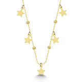 Dorika Yıldızlı 925 Ayar Gümüş Kolye