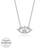 TaşlıGöz Tek Taş  925 Ayar Gümüş Kolye