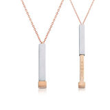 Rose Kişiye Özel İsim Yazılabilen  925 Ayar Gümüş Kadın Kolye