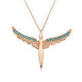 Melek Kanatlı 925 Ayar Gümüş Kolye