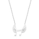 Nota Melek Kanadı 925 Ayar Gümüş Kolye