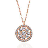 Rose Çiçek 925 Ayar Gümüş Kadın Kolye