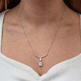 Baget Taşlı Gerdanlık 925 Ayar Gümüş Kadın Kolye