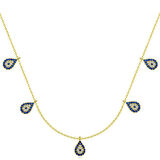 Gold Nazarlı Şans 925 Ayar Gümüş Kadın Kolye