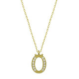 Ö Harfi Gold 925 Ayar Gümüş Kadın Kolye