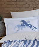 Hobby Çift Kişilik Poplin Nevresim Cascade Lacivert