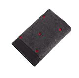 Hobby Lubow Love Koyu Gri Kırmızı Nakışlı 70x140 6'lı Havlu Seti