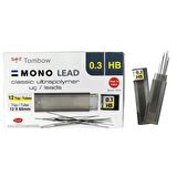 Tombow Min Klasik Mono Lead HB Kalem Ucu 0.3 mm 12 Tüp (Kutu)