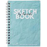 FANART ACADEMY F-8671 SKETCH BOCK A4 SPİRALLİ TURKUAZ KAPAK ESKİZ DEFTERİ 120GR.50YP.