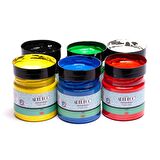 Artdeco Yıkanabilir Parmak Boyası 6 Renk x 250 ml Kavanoz (Pratik Kullanım)