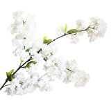 Yapay Çiçek Bahar Dalı Japon Kiraz Çiçeği 90 cm BEYAZ 