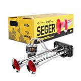 Seger 12Volt Fala-Fala Kompresörlü Korna 85Kh Krom Boru