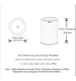 PURMED Xiaomi Mi Pro /1/2/3/ Air Purifier Uyumlu Mavi Hepa Filtre