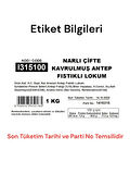 Narlı Çifte Kavrulmuş Antep Fıstıklı Lokum 1KG