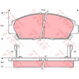 Honda On Fren Balatası Honda Prelude 2.0 91-96 Accord 2.0 93-98 Rover 600 - Trw Gdb1061