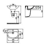 Creavit Sedef 45x55 cm Duvara Monte Lavabo SD055