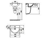 Creavit 40x50 cm Oval Duvara Monte Lavabo TP155
