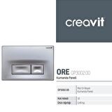 Creavit Asma Klozet İçin Gömme Rezervuar GR5001 + Ore Mat Gri Kumanda Paneli GP3002 CRV.SET0020.3002