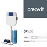 	 Creavit Hela Taşı İçin Gömme Rezervuar GR5006+ Ufo Mat Gri Kumanda Paneli GP1002 CRV.SET0021.1002