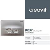 Creavit Hela Taşı İçin Gömme Rezervuar GR5006+ Ufo Mat Gri Kumanda Paneli GP2002 CRV.SET0021.2002