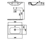 Creavit İdeal 45x70 cm Etajerli Mobilya Dolap Uyumlu Lavabo ID070