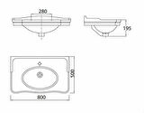 Creavit An080 Antik Lavabo 80 Cm +Kl270 Antik Ayak (2 Adet Ayak)