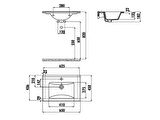 Creavit Su 45x65 cm Etajerli Mobilya Dolap Uyumlu Lavabo SU065