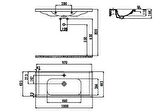 Creavit Eksen 45x100 cm Etajerli Mobilya Dolap Uyumlu Lavabo EK100