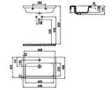 Creavit İdeal 45x100 cm Etajerli Mobilya Dolap Uyumlu Lavabo ID100