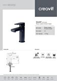 Creavit Sr1500S Sharp Siyah Lavabo Armatürü Bataryası Siyah ORJİNAL ÜRÜN