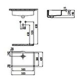 Creavit 38x51 Dikdörtgen Tezgah Altı Lavabo TP738