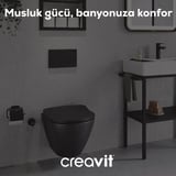 Creavit Aç Kapa Ara Kesme Valfi (G 1/2") Mat Siyah AC50L