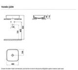 CREAVİT  UL040.00MB Ultra Kare Çanak Lavabo 40 cm İnci Mat Beyaz