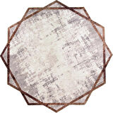 Vitaus Kaymaz Tabanlı Yıkanabilir Halı FGR-S414-Yuvarlak-80x80