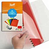 SARFF A4 ŞEFFAF KIRMIZI PVC CİLT KAPAKLARI - 100ADET