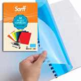 Sarff 450 Micron A4 Şeffaf MAVİ PP KAPAK 50 li Paket