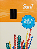 Sarff 16mm.SİYAH DELUX Plastik Spiral 100  Adet