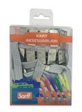 SARFF METAL KLİPSLİ GRİ ASKI İPİ BLİSTER - 10ADET