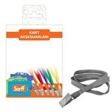 SARFF METAL KLİPSLİ GRİ ASKI İPİ BLİSTER - 10ADET