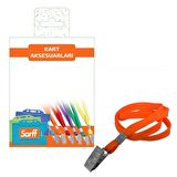 SARFF METAL KLİPSLİ TURUNCU ASKI İPİ BLİSTER - 10ADET