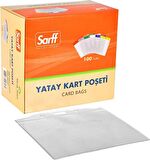 SARFF 12X11CM YATAY GÜVENLİK KART POŞETİ - 100ADET