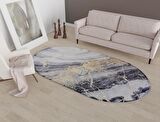 Vitaus Kaymaz Tabanlı Yıkanabilir Halı FGR-S404-Oval-60x100