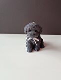 Köpek Figürlü Mum Gri 12 cm 