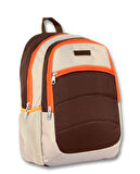 Ümit Çanta Cennec Ortaokul Kolej Lise ve Günlük Sırt Çantası - Kahverengi-Turuncu - Erkek