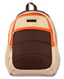 Ümit Çanta Cennec Ortaokul Kolej Lise ve Günlük Sırt Çantası - Kahverengi-Turuncu - Erkek