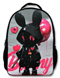 Ümit Çanta Erkek Çocuk Okul Sırt Çantası - Bunny - Siyah Pembe - 5106 (7 Yaş ve Üzeri)
