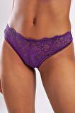 GCOLORS A Plus Mor Dantelli Mini Slip Külot